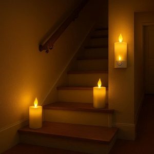 12 Motion Sensor LED Candle Light for Stairs and Hallways